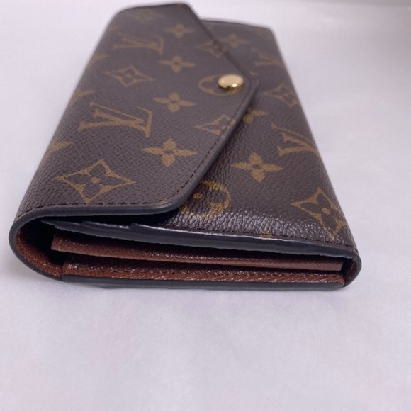 LOUIS VUITTON Portefeuille Sarah Monogram M60531 Brown Long Wallet LV - Picture 4 of 15